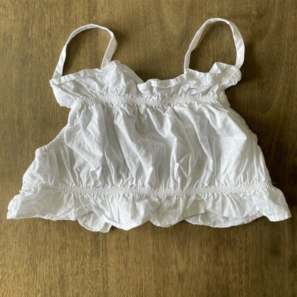 White Crop Tank Top